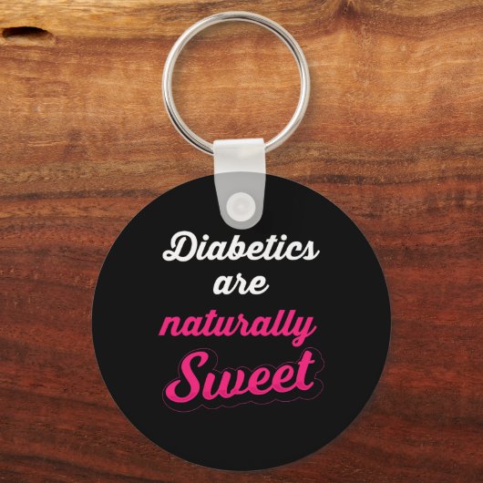 自然に甘いおもしろい糖尿病1型糖尿病アウェア キーホルダー (正面)