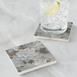 自然に美しい多肉植物 ストーンコースター