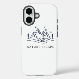 自然に逃避する山のキャンプiPhoneケース iPhone 16ケース