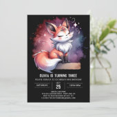 自然に魅せられた狐の誕生日デジタル 招待状 (スタンド正面)
