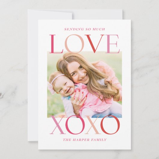 自然のままの愛の編集可能なカラーバレンタインデーカード シーズンカード (正面)