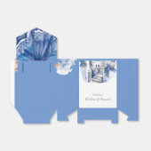 自然のままの青と白のサントリーニ結婚ズ フェイバーボックス (折り畳みなし)