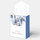 自然のままの青と白のサントリーニ結婚ズ フェイバーボックス (オープン)