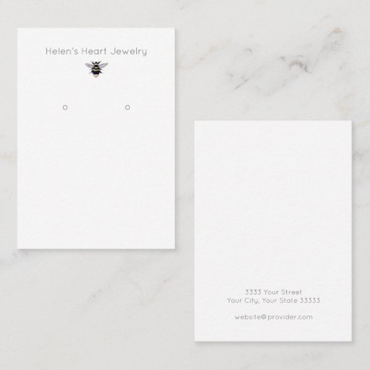 自然のまわりにシンプルイヤリング表示カード 名刺 (正面/裏面)