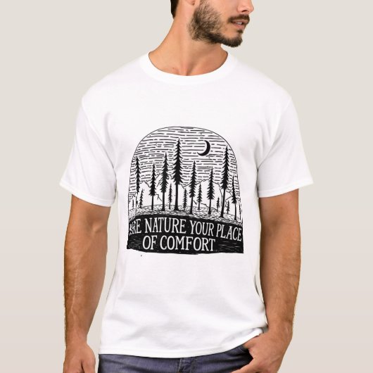 自然のやすらぎ 森 Tシャツ (正面)