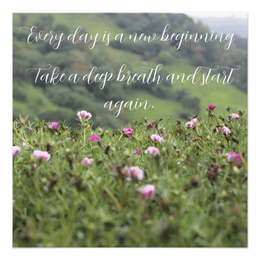 自然のインスピレーションやる気を起こさせるカスタム フォトプリント            (正面)