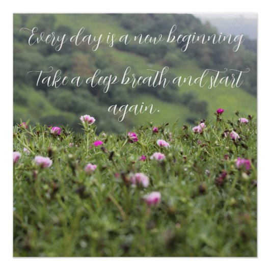 自然のインスピレーションやる気を起こさせるカスタム ポスター (正面)