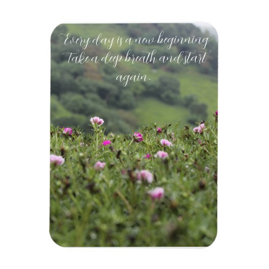 自然のインスピレーションやる気を起こさせるカスタム マグネット (縦)