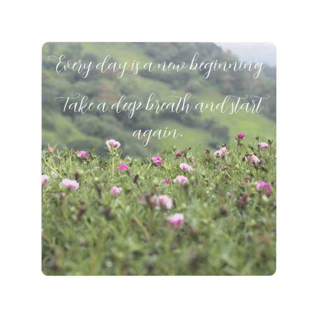 自然のインスピレーションやる気を起こさせるカスタム メタルプリント (正面)