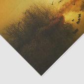 自然のインスピレーションをスワンが日の出を迎える 薄葉紙 (詳細)