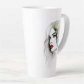 自然のウィスパーフェミニンズ – 美しいイン開花 カフェラテマグ (右アングル)