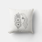 自然のウィスパーフェミニンズ – 美しいイン開花 クッション (正面)