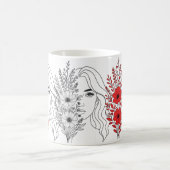 自然のウィスパーフェミニンズ – 美しいイン開花 コーヒーマグカップ (中央)