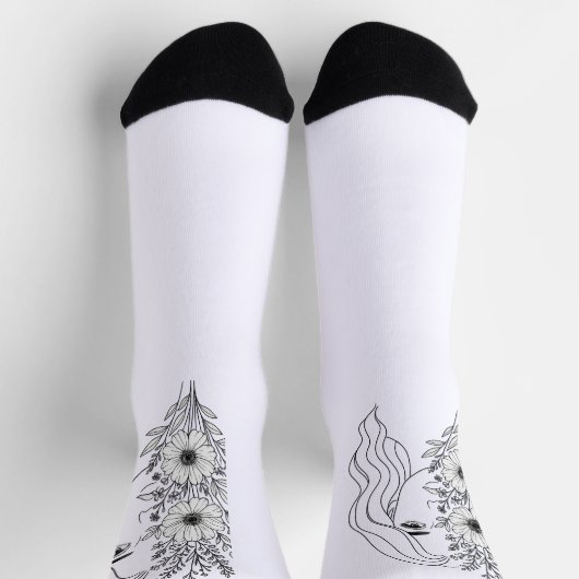 自然のウィスパーフェミニンズ – 美しいイン開花 ソックス (上部)