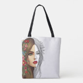 自然のウィスパーフェミニンズ – 美しいイン開花 トートバッグ (裏面)