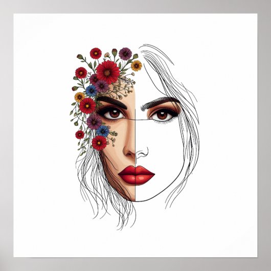 自然のウィスパーフェミニンズ – 美しいイン開花 ポスター (正面)