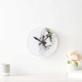 自然のウィスパーフェミニンズ – 美しいイン開花 ラウンド壁時計 (ホーム)