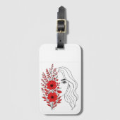 自然のウィスパーフェミニンズ – 美しいイン開花 ラゲッジタグ (正面縦)