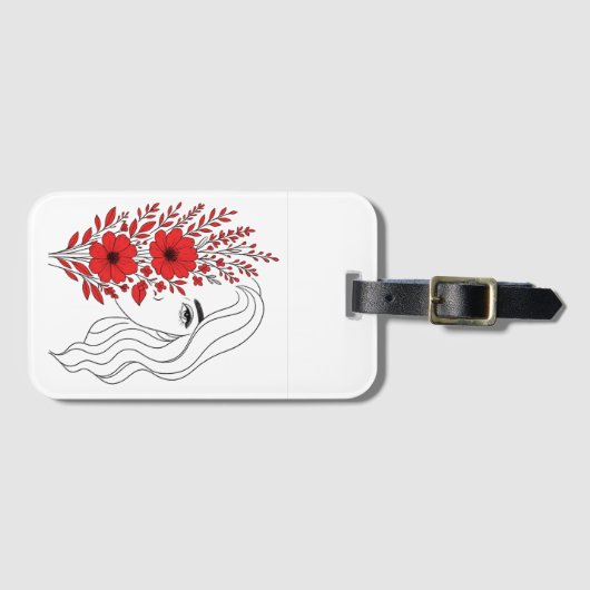 自然のウィスパーフェミニンズ – 美しいイン開花 ラゲッジタグ (正面横)