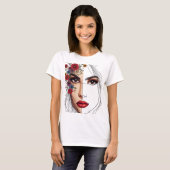 自然のウィスパーフェミニンズ – 美しいイン開花 Tシャツ (正面フル)