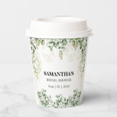自然のウィスパー:植物性至福ブライダルシャワー 紙コップ (裏面)