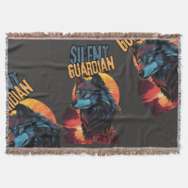 自然のウォッチャー：ブルーウルフ夕日のGにブレンド スローブランケット