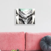 自然のエッセンス：白黒ランドスケープTシャツ キャンバスプリント (インサイチュ (リビング))