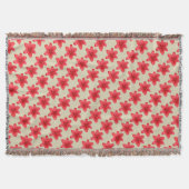 自然のカスタムな色の赤い花園ユリ スローブランケット (正面)