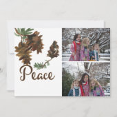 自然のクリスマスの休日2の写真カードの平和 シーズンカード (正面)
