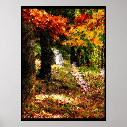 自然のクロスステッチポスター ポスター (正面)