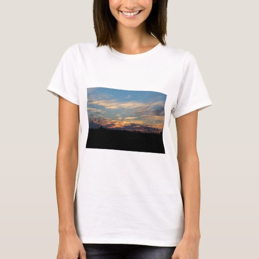 自然のシルエットの壁 Tシャツ (正面)