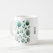 自然のシルエット – 日 コーヒーマグカップ (正面左)