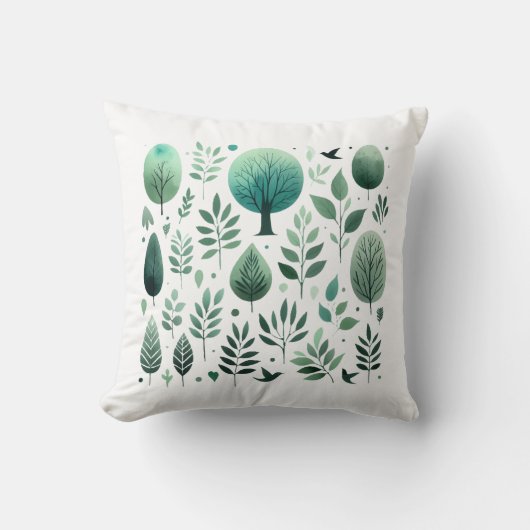 自然のシルエット： Day クッション (正面)