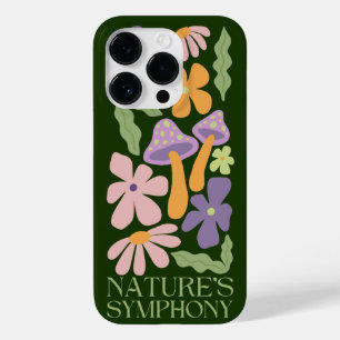 自然のシンフォニーカラフルミニマルなレトロな花 Case-Mate iPhone 14 PROケース