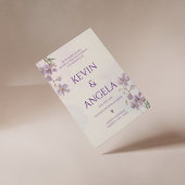 自然のチャーム：ミニマルフローラ結婚 招待状