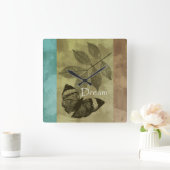 自然のトリオの夢 スクエア壁時計 (ホーム)