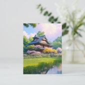 自然のハートの平和的後退 ポストカード (スタンド正面)