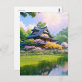 自然のハートの平和的後退 ポストカード (正面/裏面)