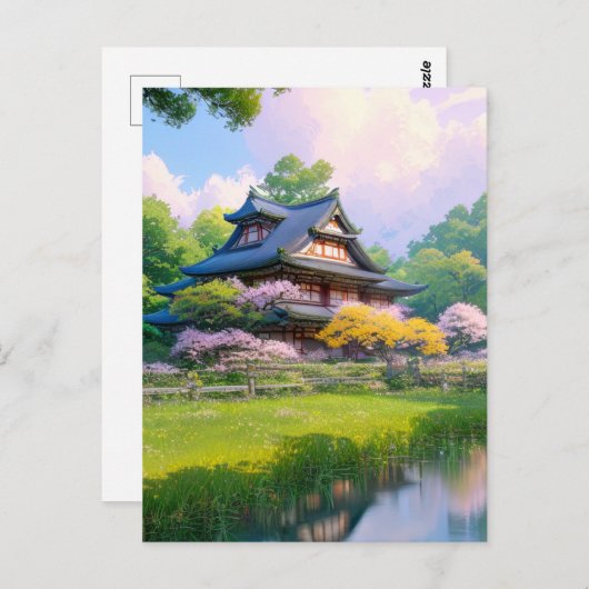 自然のハートの平和的後退 ポストカード (正面/裏面)