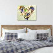 自然のハート キャンバスプリント (インサイチュ (寝室))