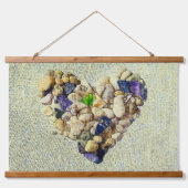 自然のハート 吊り下げ型タペストリー (正面)