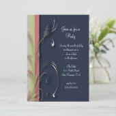 自然のバタフライパーティテンプレート| DIY テキスト 招待状 (スタンド正面)