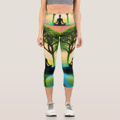 自然のバランス：女性のためのウェルネスレギンス カプリレギンス (正面)