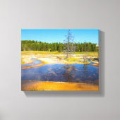 自然のパレット:イエローストーン素晴らしの風景 キャンバスプリント (正面)