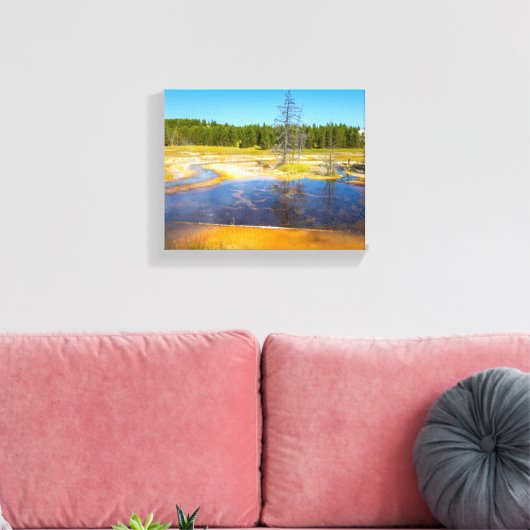 自然のパレット:イエローストーン素晴らしの風景 キャンバスプリント (インサイチュ (リビング))