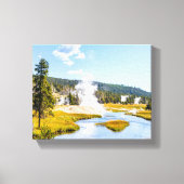 自然のパレット:イエローストーン素晴らしの風景 キャンバスプリント (正面)
