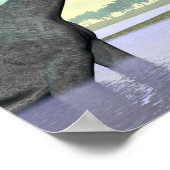 自然のブラチオサウルス恐竜 – 3D 描写 ポスター (角)