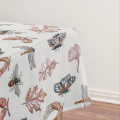 自然のプリントが入ったクリーム色のテーブルクロス テーブルクロス (インサイチュ)