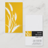 自然のプリント-黄色いムギ 名刺 (正面/裏面)