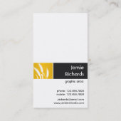 自然のプリント-黄色いムギ 名刺 (裏面)